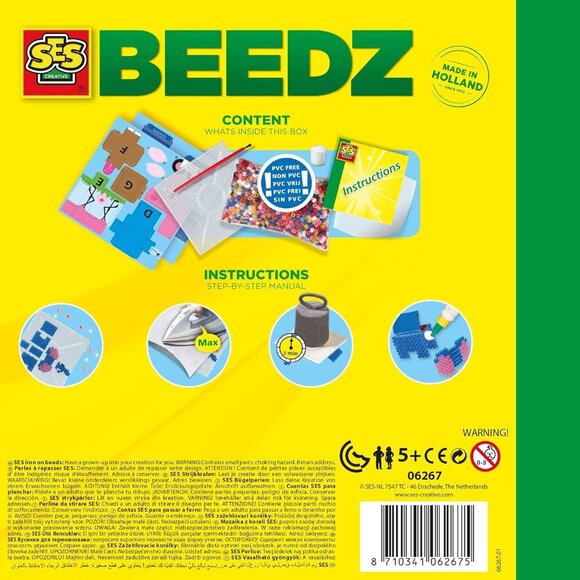 New in Box SES Iron on Beads Beedz 3D Animal Box 1800 Pcs w/Accessories Age 5+ - Picture 12 of 15
